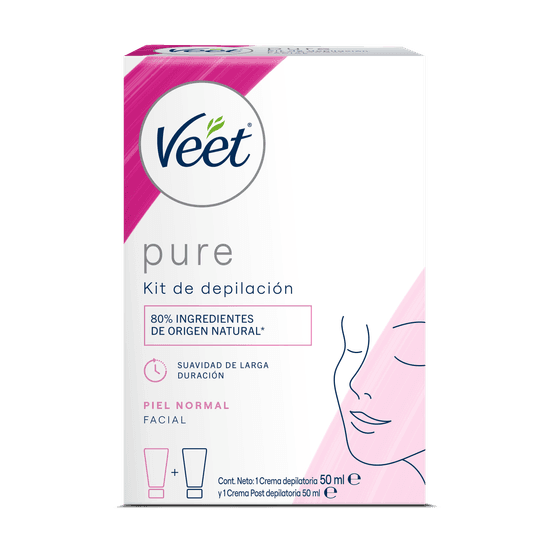 Veet® Crema Depilatoria Facial para Pieles Normales 2X 50ml
