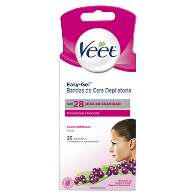 BANDAS DEPILATORIAS FACIALES VEET PIEL NORMAL (10 BANDAS DOBLES)